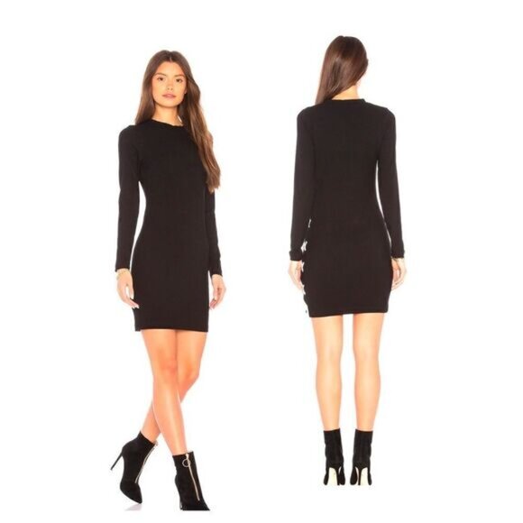 LNA Ruby Lace Up Sweater Dress BNWT - Picture 2 of 5